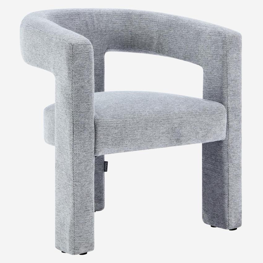 Fauteuil tripode en tissu chenille - Gris clair