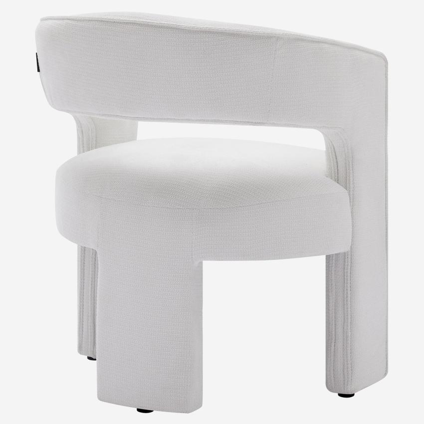 Fauteuil tripode en tissu chenille - Blanc