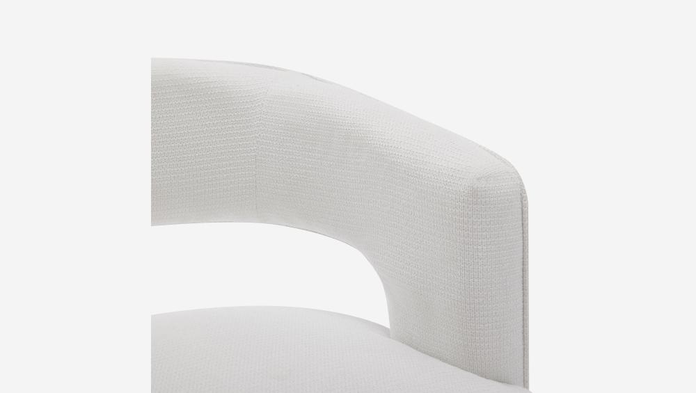 Fauteuil tripode en tissu chenille - Blanc