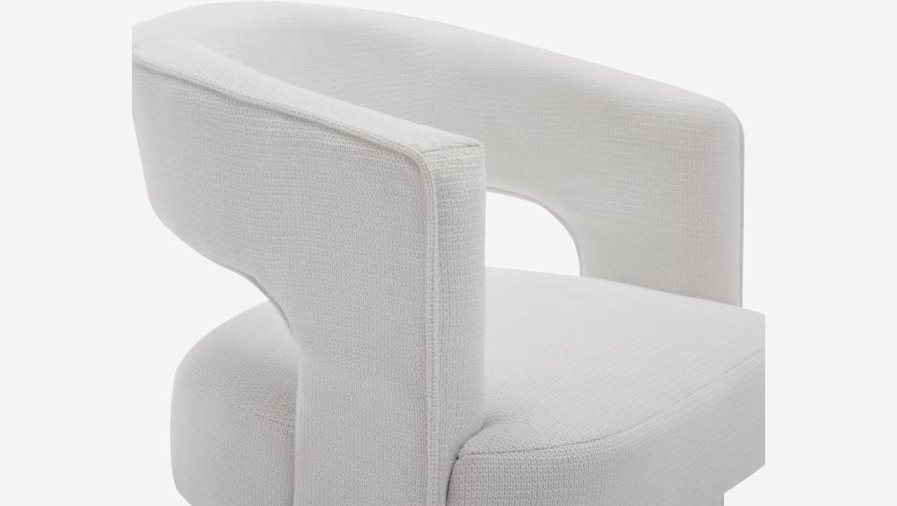 Fauteuil tripode en tissu chenille - Blanc