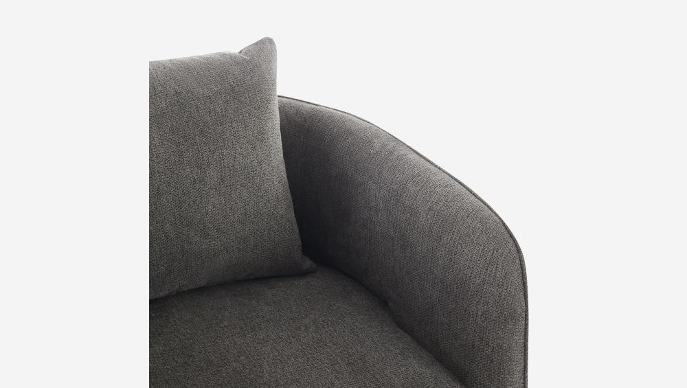 Fauteuil en tissu chenille - Gris foncé