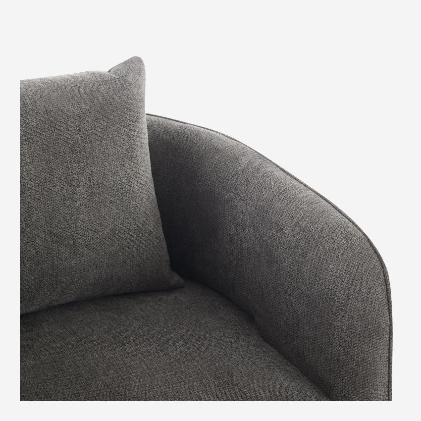 Fauteuil en tissu chenille - Gris foncé