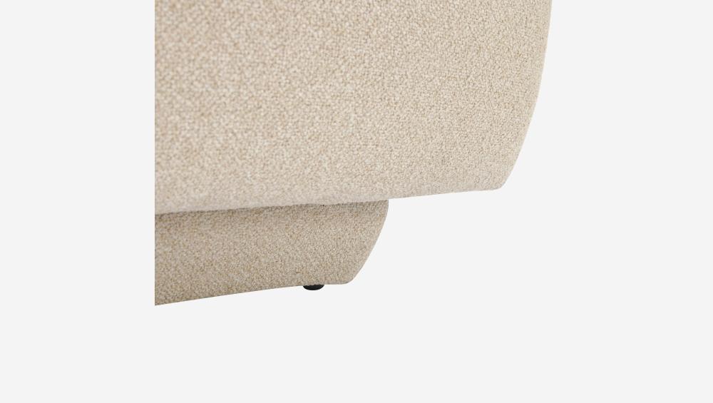 Canapé d'angle gauche 3 places en tissu texturé - Beige