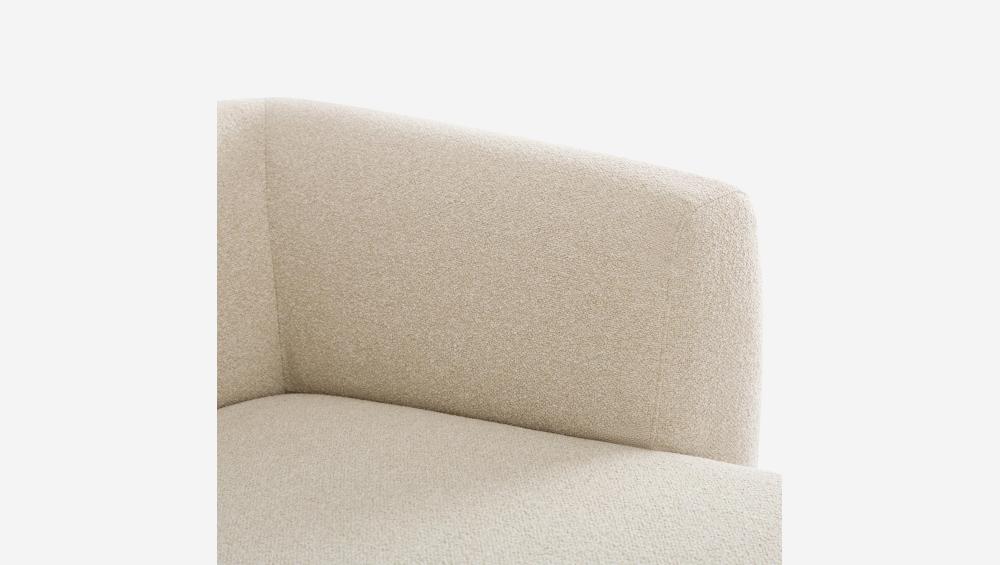 Canapé d'angle droit 4 places en tissu texturé - Beige