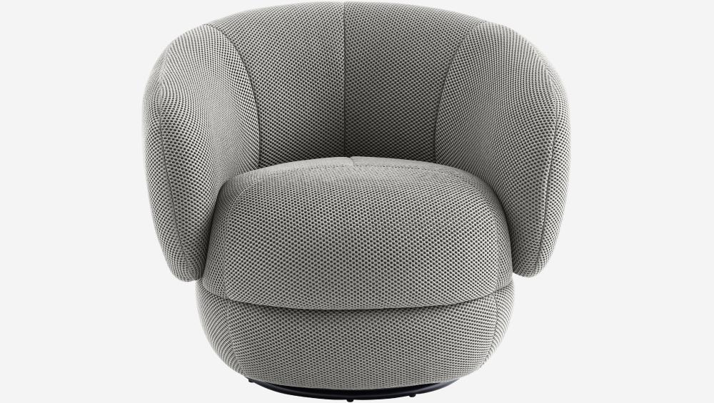 Fauteuil pivotant en tissu 3D - Gris