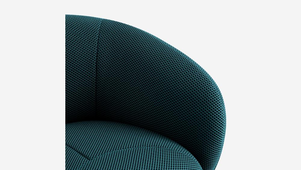 Fauteuil pivotant en tissu 3D - Bleu canard