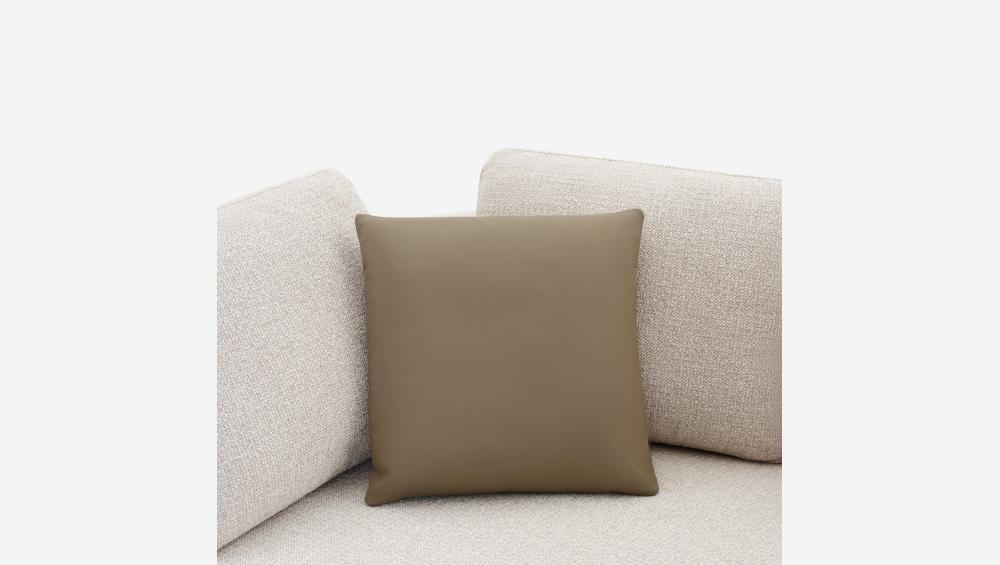 Canapé d'angle gauche en tissu - Beige 