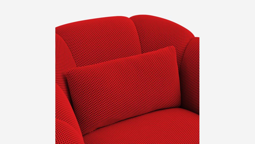 Fauteuil en tissu 3D et métal - Rouge et noir