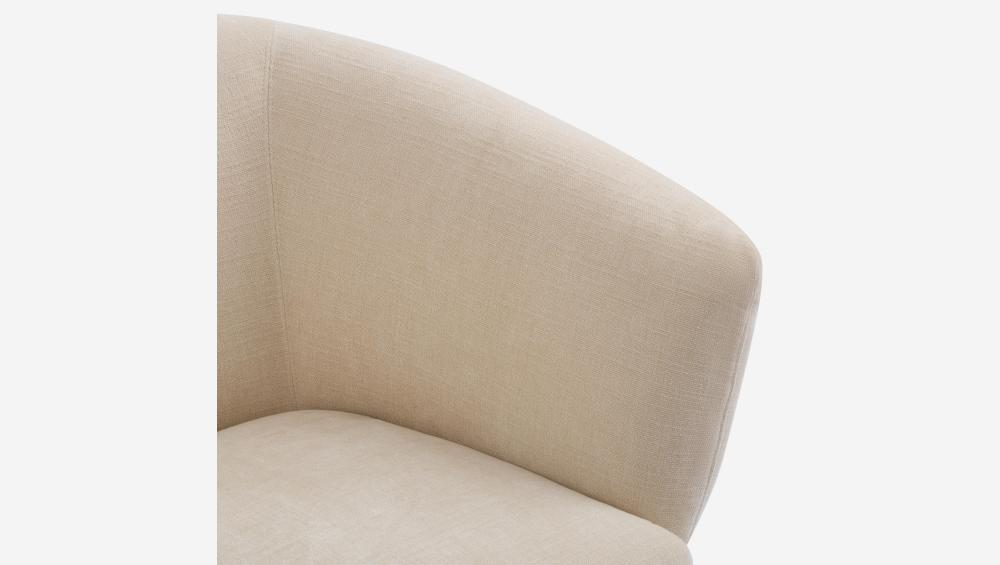 Fauteuil en tissu - Crème