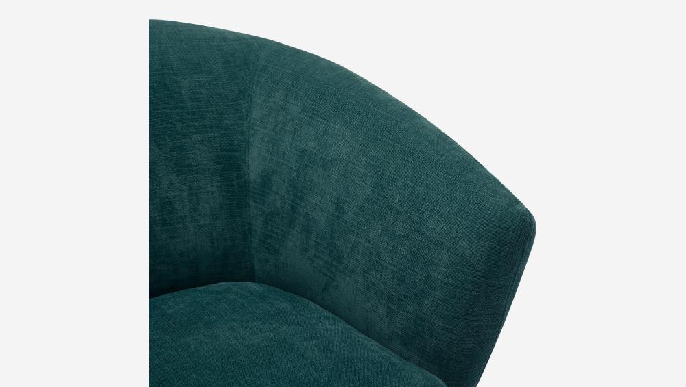 Fauteuil en tissu - Bleu canard