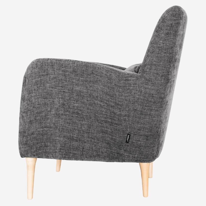 Fauteuil en tissu - Gris galet - Design by James Patterson