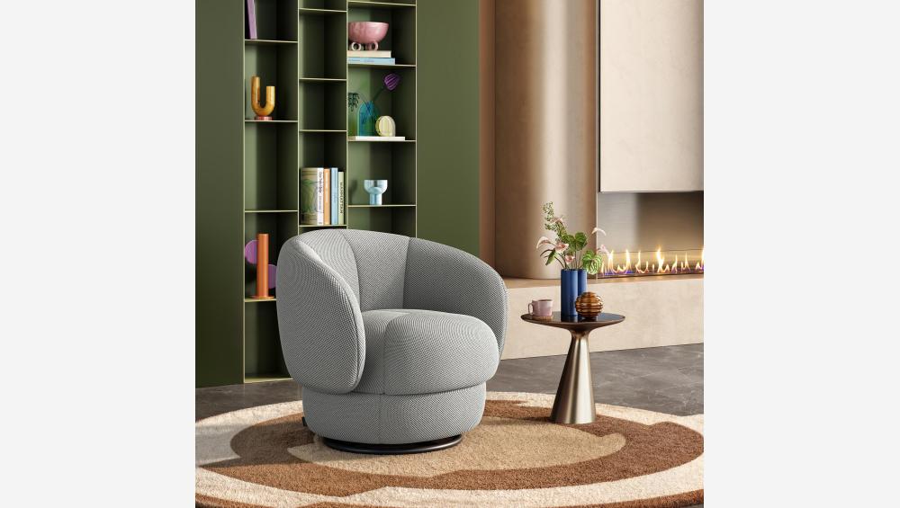 Fauteuil pivotant en tissu 3D - Gris