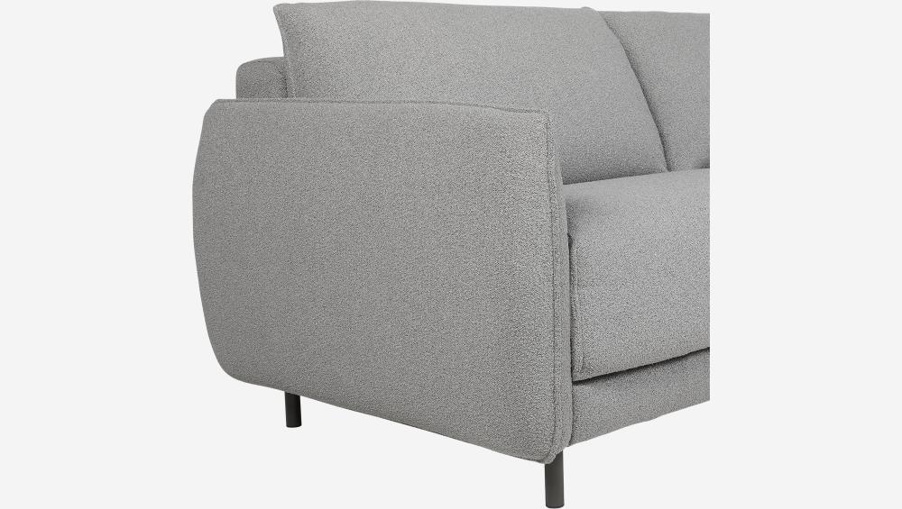 Canapé convertible 2 places - Couchage lattes larges 140 cm - Matelas en mousse haute résilience 14 cm - Tissu Tolfa Gris