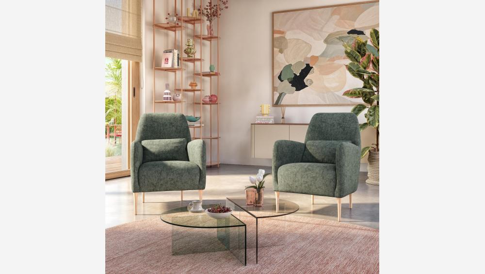 Fauteuil en tissu - Vert foncé - Design by James Patterson