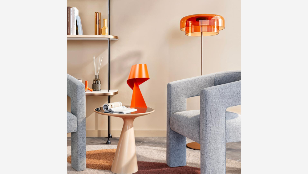 Édition limitée - Lampe de table en métal - Orange Tangerine - 35 cm