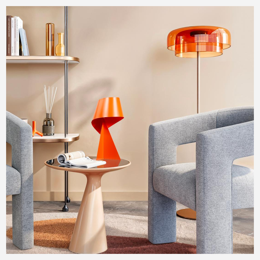 Édition limitée - Lampe de table en métal - Orange Tangerine - 35 cm