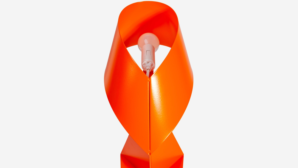 Édition limitée - Lampe de table en métal - Orange Tangerine - 35 cm