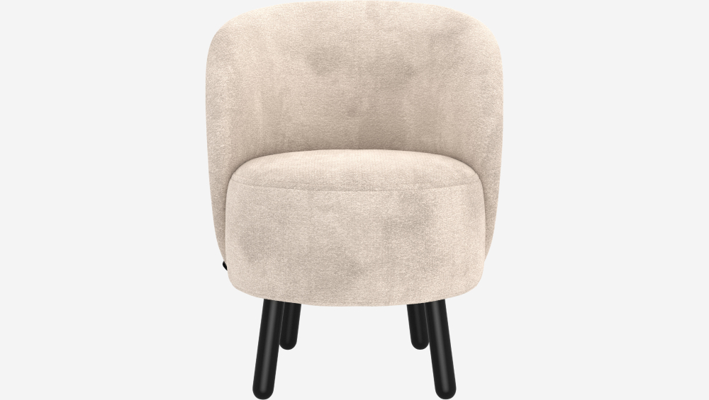 Fauteuil en tissu chenille - Crème