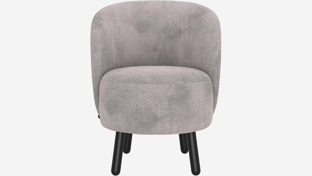 Fauteuil en tissu chenille - Gris argent