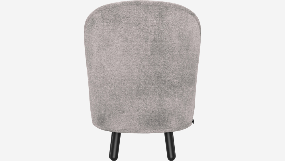 Fauteuil en tissu chenille - Gris argent