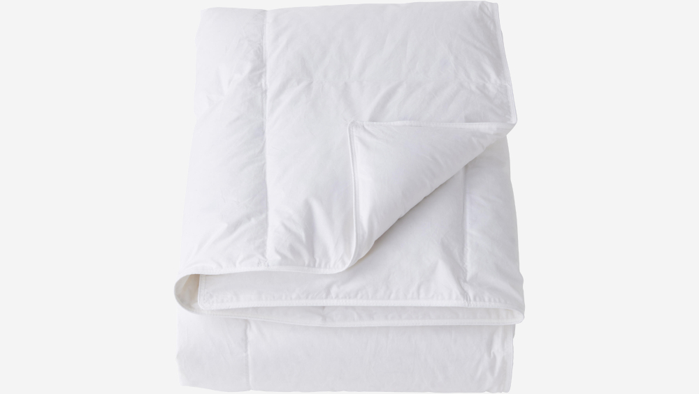 Couette tempérée en duvet et plumettes - 160 g/m² - 140 x 200 cm