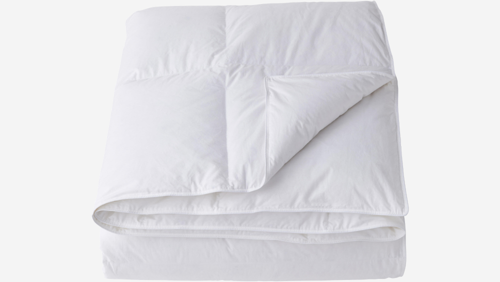 Couette tempérée en duvet et plumettes - 160 g/m² - 240 x 220 cm