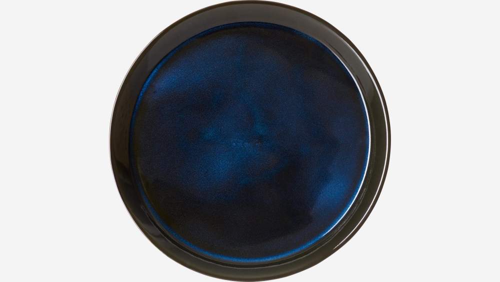 Dessertteller aus Sandstein - 21,5 cm - Blau