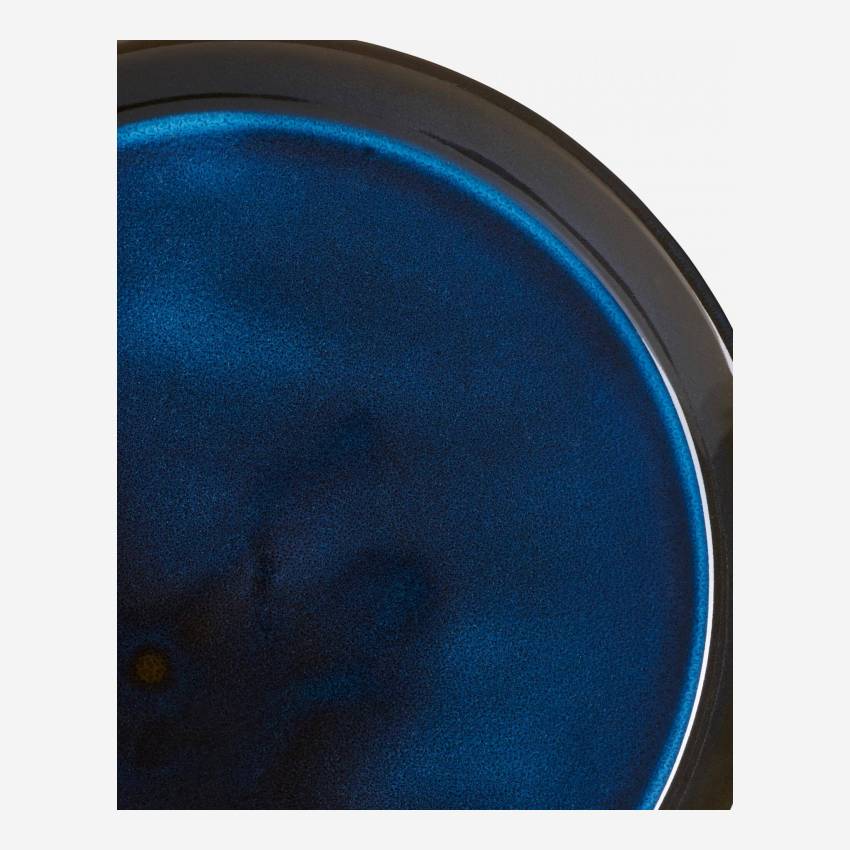 Plato llano de gres - 27 cm - Azul