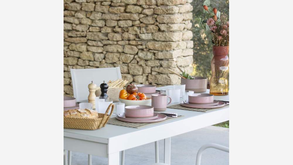 Plat bord van porselein - 28 cm - Roze