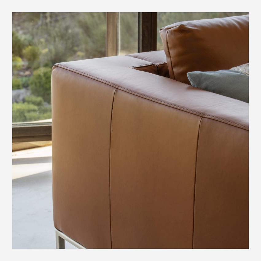 3-Sitzer-Sofa aus Vintage-Leder - Cognacbraun