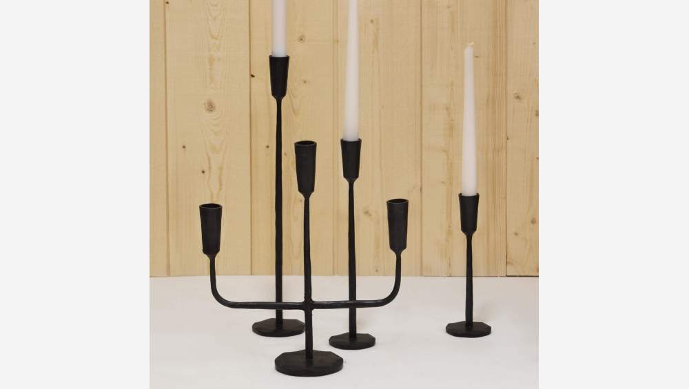 Kerzenständer aus Metall - 40 cm - Schwarz