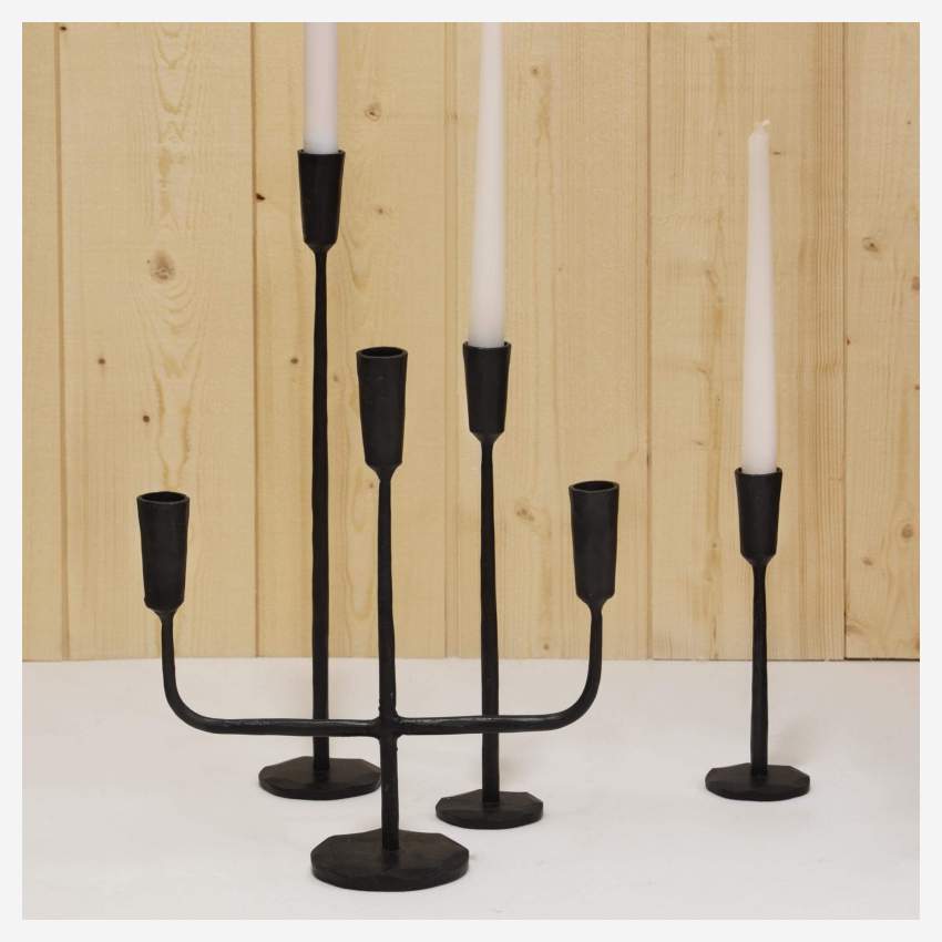 Kerzenständer aus Metall - 40 cm - Schwarz