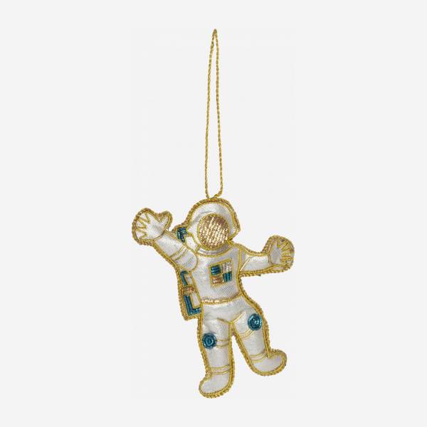 Decoración de Navidad - Astronauta para colgar de terciopelo - Blanco