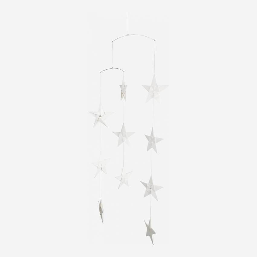 Decorazione natalizia - Accessorio con 10 stelle - Bianco