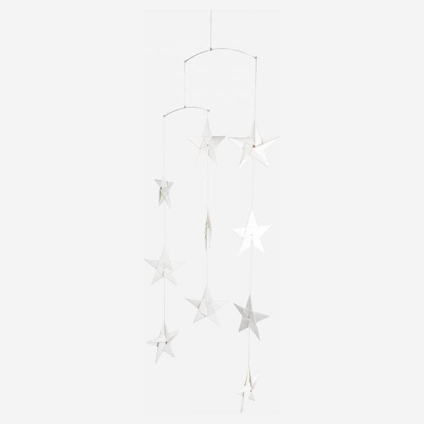 Weihnachtsdekoration - Mobile mit 10 Sternen - Weiß