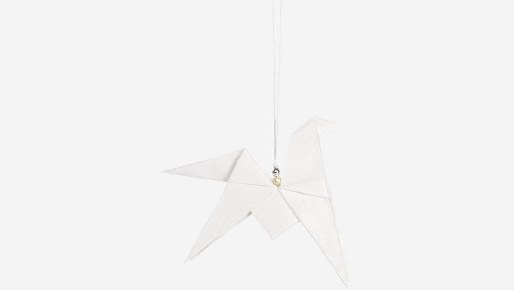 Weihnachtsdekoration - Origami zum Aufhängen - Weiß
