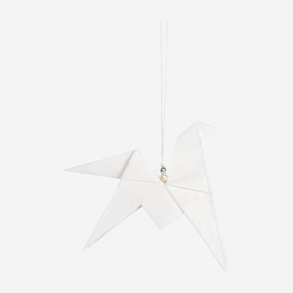 Decoração de Natal - Origami para pendurar - Branco