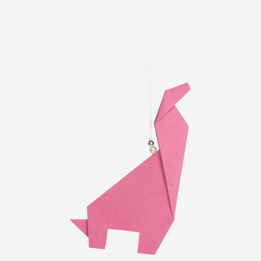 Weihnachtsdekoration - Origami zum Aufhängen - Rosa