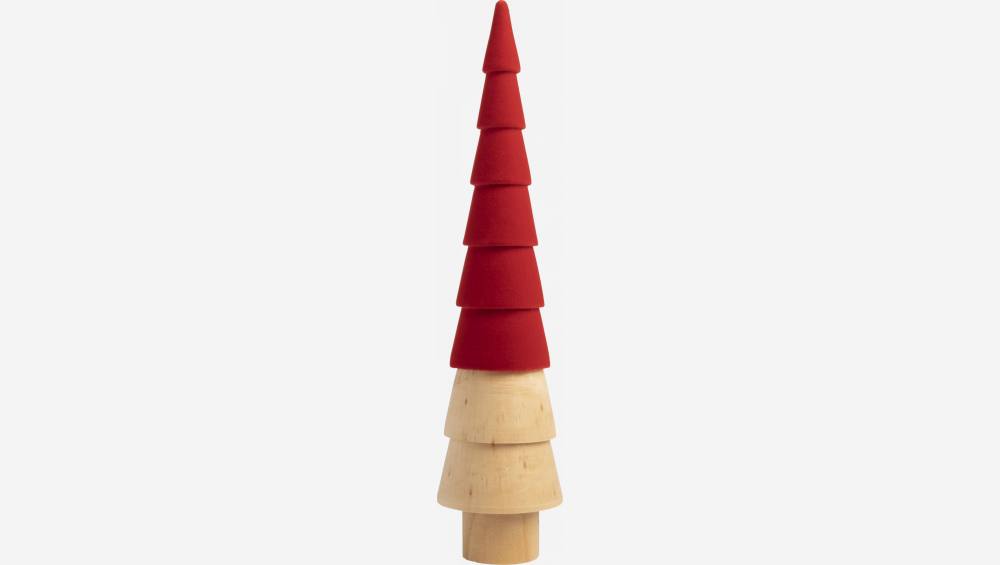 Décoration de Noël - Sapin à poser en bois - 27 cm