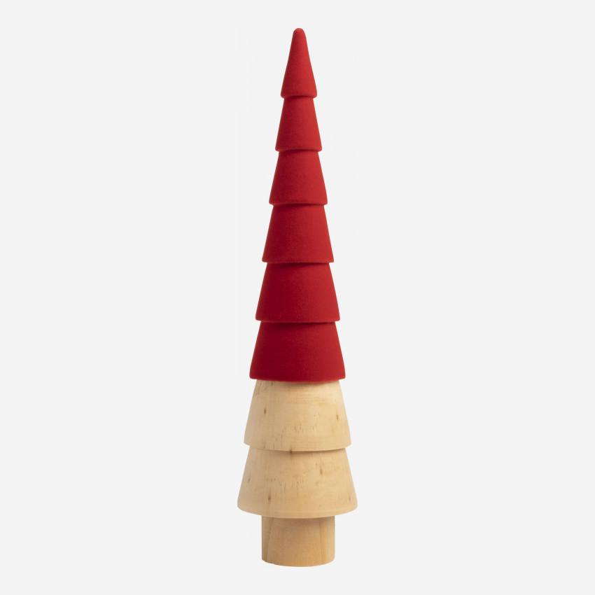 Décoration de Noël - Sapin à poser en bois - 27 cm