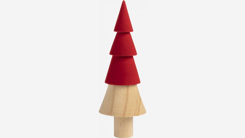 Décoration de Noël - Sapin à poser en bois - 16,5 cm