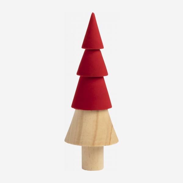 Decoração de Natal - Árvore de madeira p/ pousar-16,5cm
