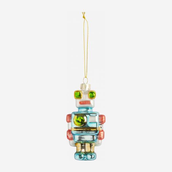 Decoração de Natal - Robot vidro pendurar-9,4cm-Multicolor