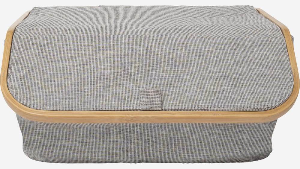 Caja de almacenaje de Bambú - 39 x 37 cm - Gris