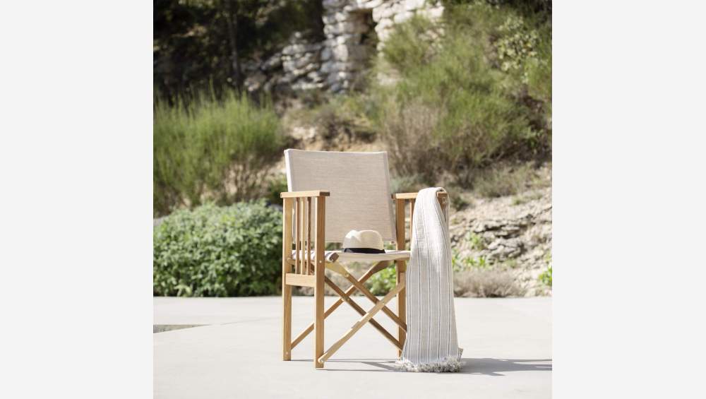 Telo di cotone per sedia pieghevole - Écru (struttura venduta separatamente)