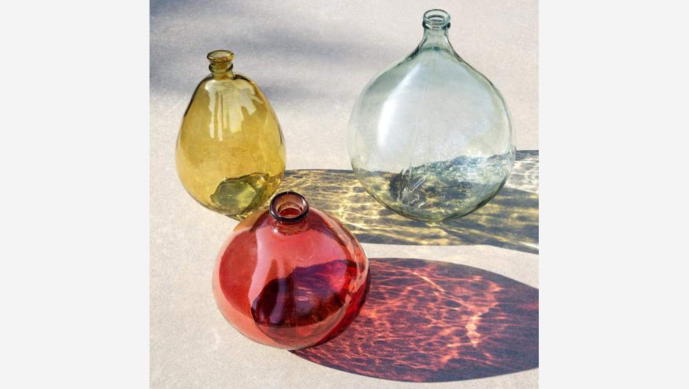 Jarrón de vidrio reciclado - 40 x 56 cm - Transparente