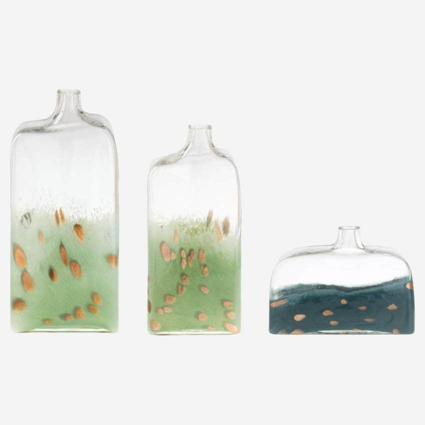 Vase aus Glas - 37 cm - Blassgrün