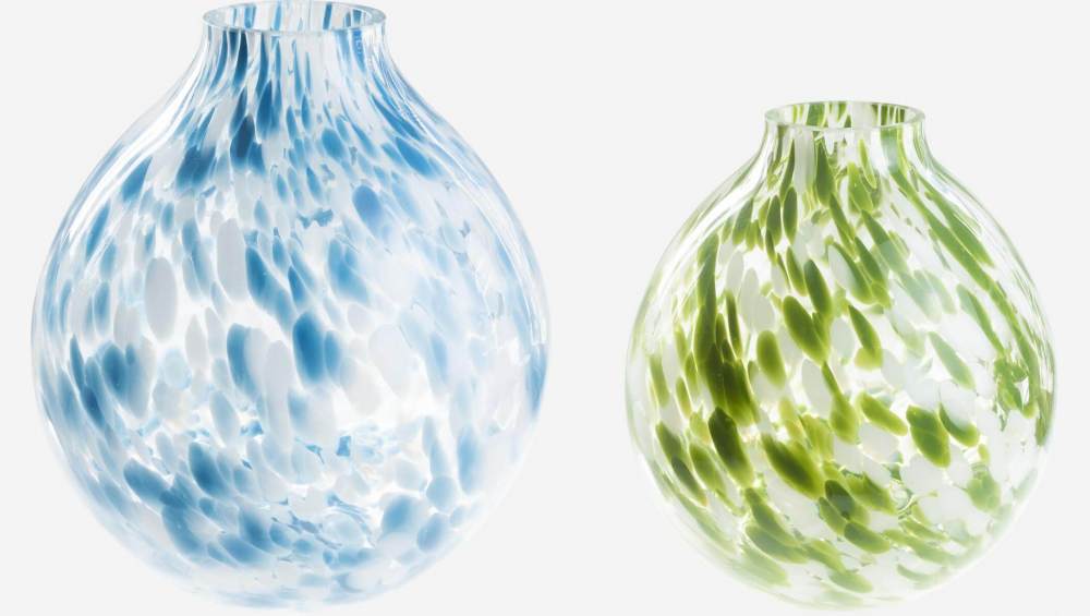 Vase aus Glas - 25 x 27 cm - Grün