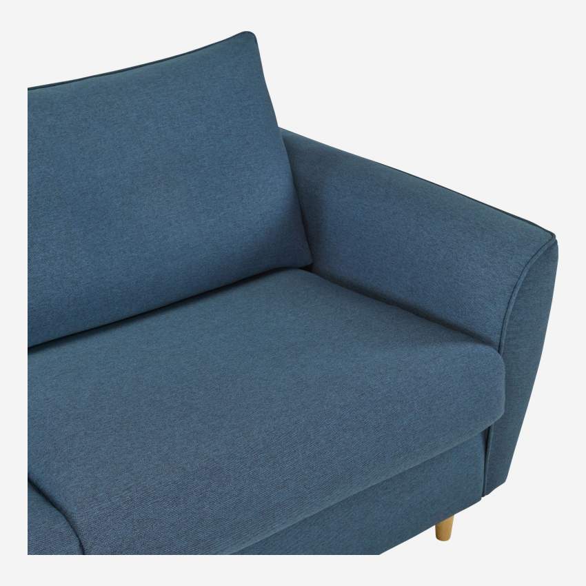 3-Sitzer-Schlafsofa aus Stoff mit Lattenrost - Blau