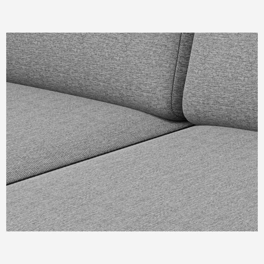 3-Sitzer-Schlafsofa mit Lattenrost und schmalen Armlehnen aus Stoff - Grau